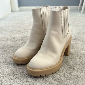 Dolce Vita Caster H2O Booties in Ivory Leather